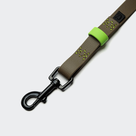 Cloud7 - BioThane® Schleppleine „Ipanema“ - 10m - Olive / Neon-Green