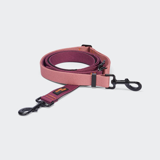 Verstellbare Cloud7 L-1 Freihandleine AKTIV in Aubergine und Soft Rose von Lottes Fellfreunde