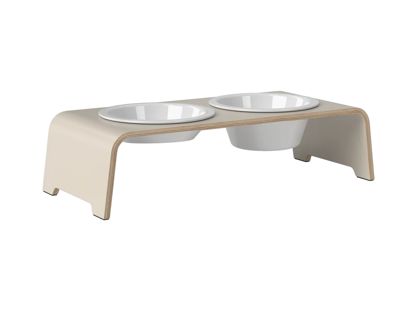 Elegante dogBar M-Small in Cashmere Grey mit kratzfestem Schichtholzkorpus bei Lottes Fellfreunde Koblenz.