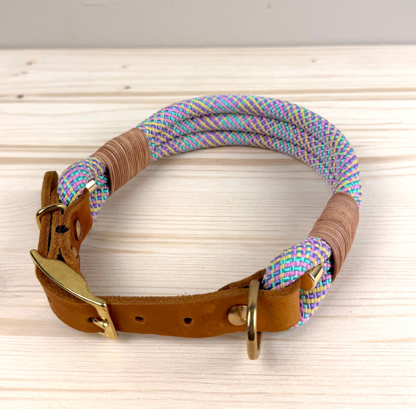 Lottes Fellfreunde - Handgefertigtes Tau-Halsband "Pastel Swirl"