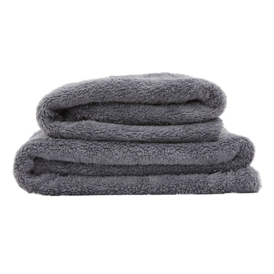 Extra weiche, dunkelgraue Plüsch-Hundedecke Fluffy von William Walker bei Lottes Fellfreunde.