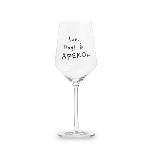 Lieblingspfote - Glas "Sun, Dogs & APEROL"