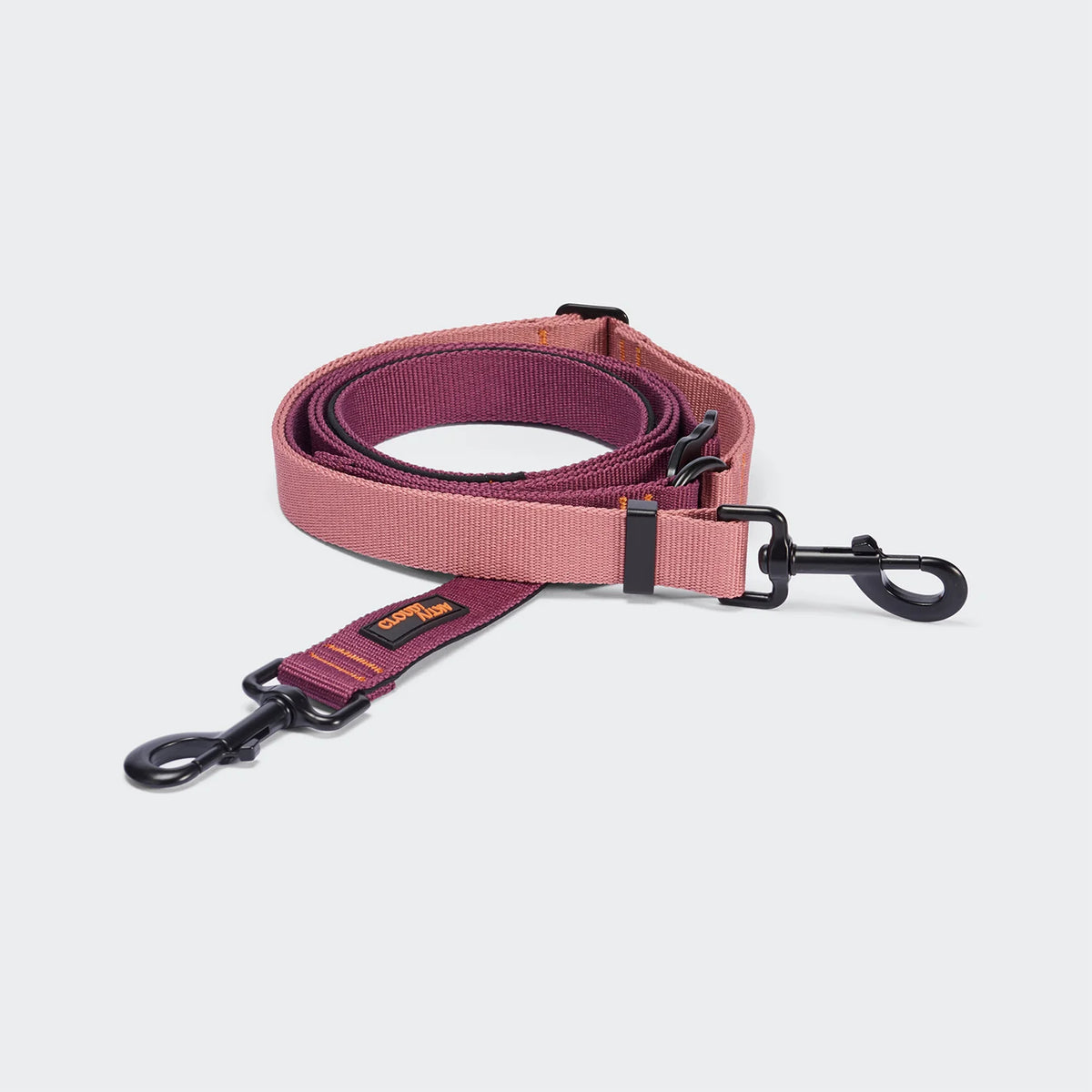Verstellbare Cloud7 L-1 Freihandleine AKTIV in Aubergine und Soft Rose von Lottes Fellfreunde