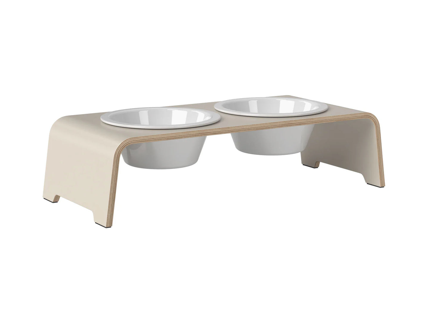 Elegante dogBar M-Small in Cashmere Grey mit kratzfestem Schichtholzkorpus bei Lottes Fellfreunde Koblenz.