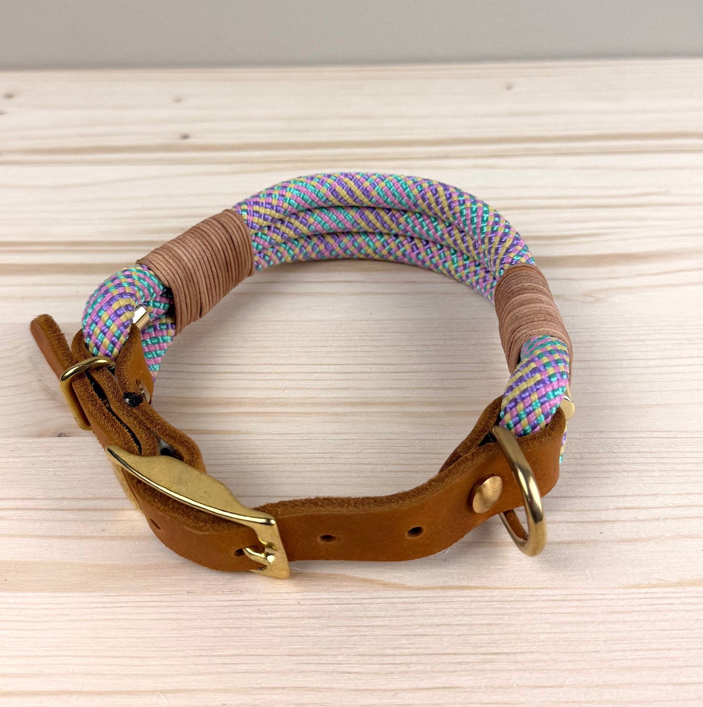 Lottes Fellfreunde - Handgefertigtes Tau-Halsband "Pastel Swirl"