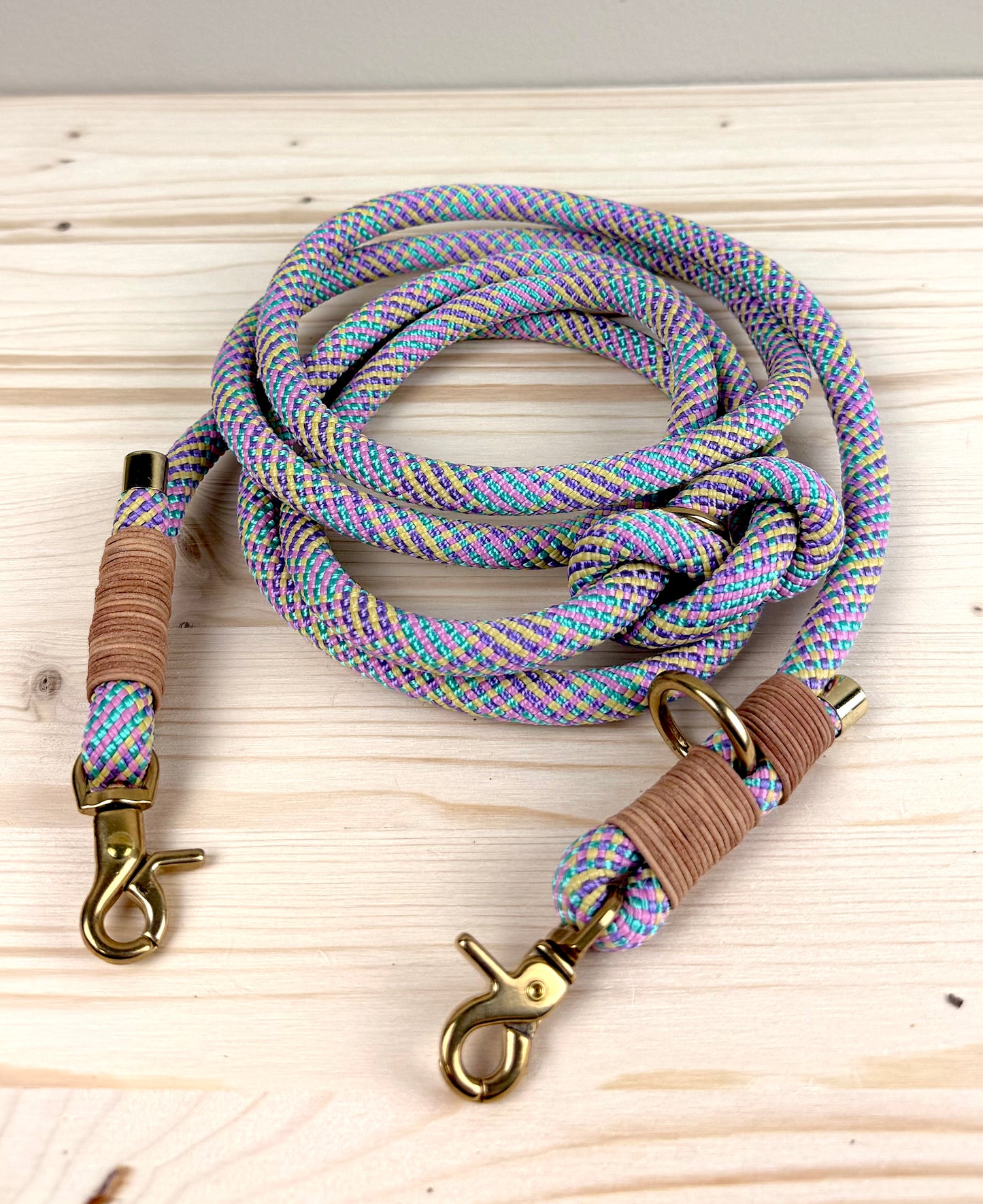 Lottes Fellfreunde - Handgefertigte Tauleine "Pastel Swirl" - Verstellbare Führleine (230 cm)