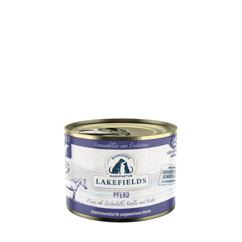 Lakefields getreidefreies Nassfutter Pferd 200 Gramm für Hunde bei Lottes Fellfreunde Koblenz