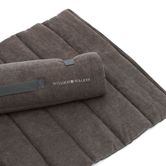 Gepolsterte William Walker Reisematte Travel in Grau mit Tragegriff bei Lottes Fellfreunde.